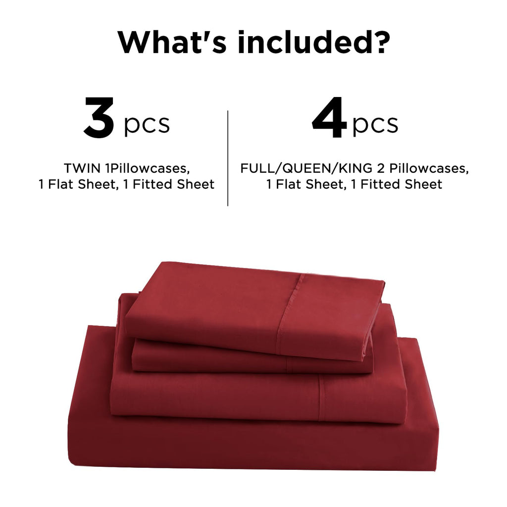 ILVOE Queen Size Sheet Set 4 Pieces, Breathable and Soft Queen Bed Sheets Set, Brushed Microfiber Sheets with Deep Pockets, Easy Care, Black