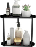 Jesginboo 2-Tier Bathroom Counter Organizer - Stylish Vanity Shelf for Skincare & Makeup | Black
