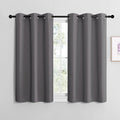 NICETOWN Grey Blackout Curtain Panels - Thermal Insulated Grommet Top Drapes | 2 Panels, W34 x L36-inch