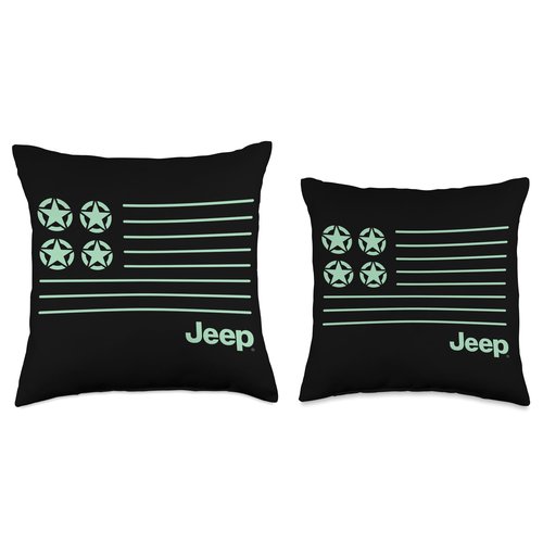 Jeep Modern Flag Throw Pillow