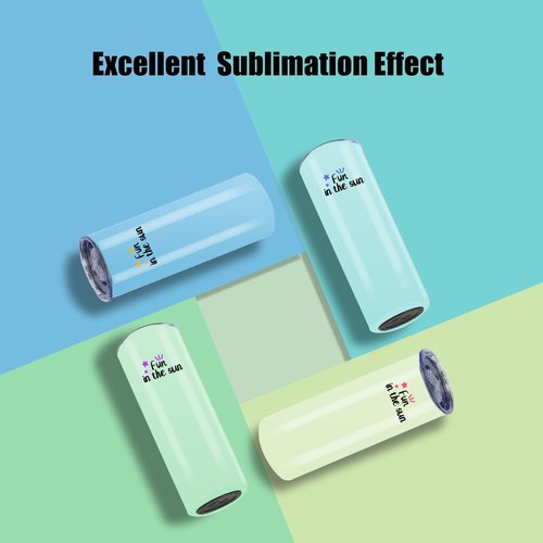 SAPVRIT 12 Pack 20oz Sublimation Tumblers Bulk With Flat Edge, 20OZ Flat Sublimation Tumbler Blank, Skinny Straight Stainless Steel Blanks Cups with Individual Box (12, 20OZ Flat Edge)