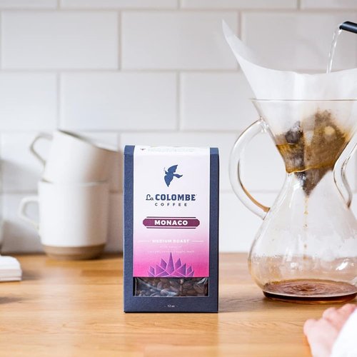 La Colombe Monaco Medium Roast Drip Grind Ground Coffee - Notes of Milk Chocolate, Graham Cracker, Black Cherry, 12 Ounce (Pack of 4)