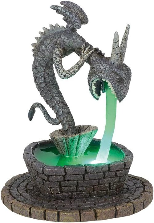 Department 56 | The Nightmare Before Christmas Village Fountain Figurine - Lit, 5 Inch, Multicolor