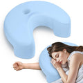 Hervimo Side Sleeper Pillow, Side Sleeper Pillows for Adults, Memory Foam Pillow for Neck and Shoulder Pain, Ideal for Side Sleepers, Side Sleeper Pillows with Arm Hole (Blue)