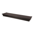 HIGH & MIGHTY 515612 Decorative 24" Floating Shelf Holds up to 20lbs, Easy Tool-Free Dry Wall Installation, Beveled, Retail Packaging, Espresso