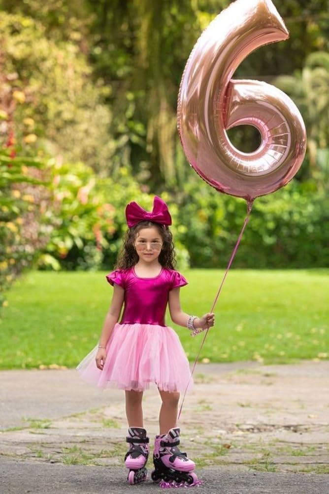Number 6 Balloon - 40 Inch Rose Gold Birthday Decoration for Men & Women | Perfect for 6th Birthday Celebrations