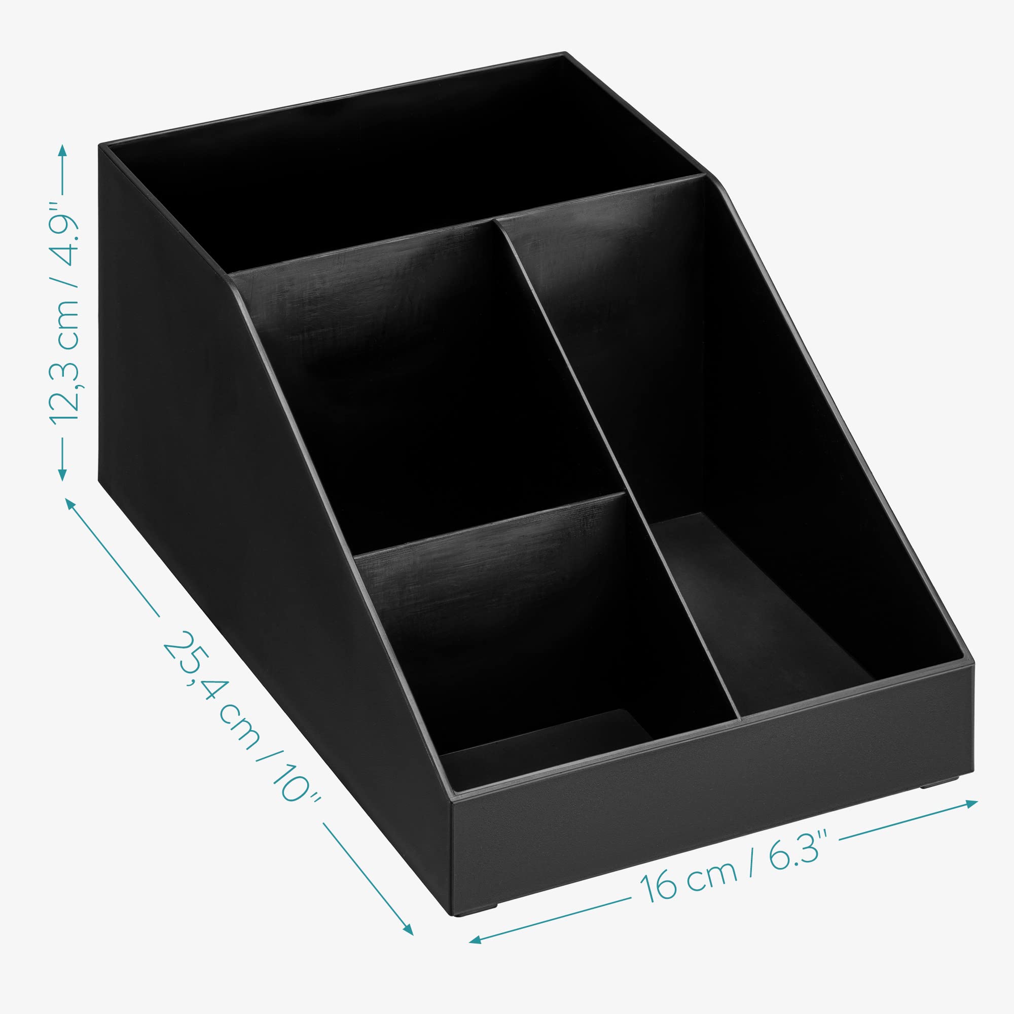 Navaris Coffee Station Organizer - 4 Compartment Coffee Bar for Office & Kitchen Countertop Organization