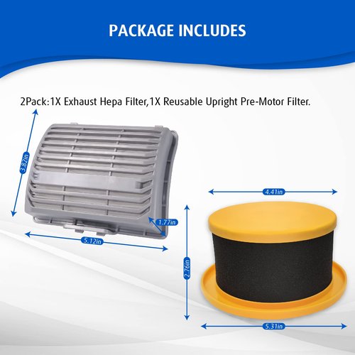 Kucbraly 2 Pack Filter Replacement Parts for Hoover UH75250、UH75150、UH75110、UH75100、UH75160、UH75120、UH75210、UH75200、UH75260、UH75240、UH75140 MAXLife Elite Swivel Pet Vacuum Cleaner, Compare to Part:
