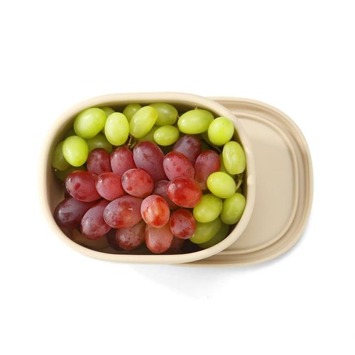 Emptycolor 3 Pack Silicone Snack Containers with Lids Reusable Silicone Food Storage Containers, Leak Proof Stackable Bento Lunch Box for Adults, Microwave, Dishwasher and Freezer Safe