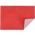 Red Colored Paper Placemat with Scalloped Edge - 1000/Case 10" x 14"