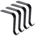 Poualss Christmas Stocking Holders Metal Stocking Hangers Non-Slip Christmas Stocking Hooks for Fireplace Mantle (Black)