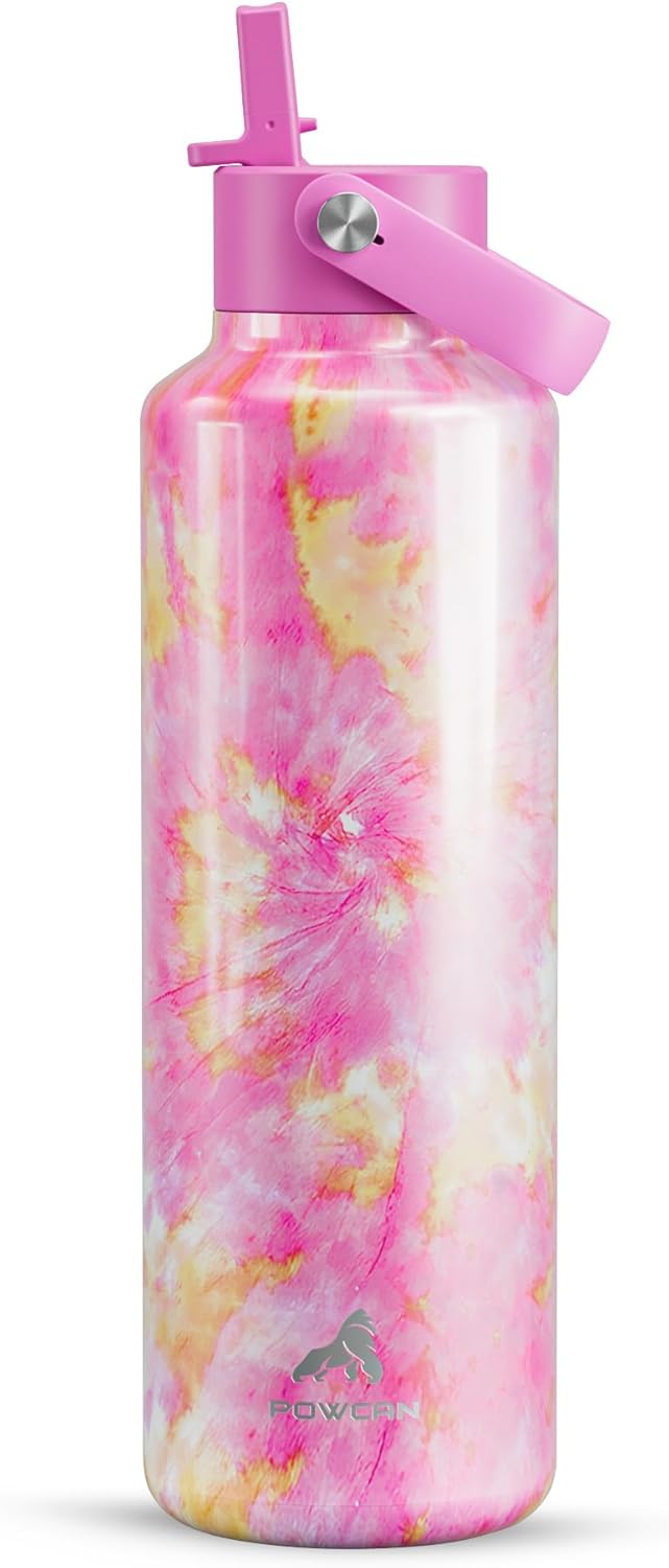 Skiennix 24 oz Vacuum Water Bottle - Lightweight, Leakproof, BPA-Free Flask with Straw | Citrus Dream