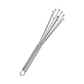 Restaurantware 10.5 in Stainless Steel Ball Whisk - 6 Pack - German Standard Egg Beater with Ergonomic Handle, Dishwasher Safe - Manual Mixer Cooking Whisk for Baking, Stirring, Sauces, Beating