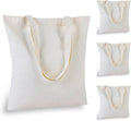 Skiennix 18 Pcs Canvas Tote Bags - Eco-Friendly, Reusable Natural Color 15 x 16 Inch for Grocery & DIY Gifts