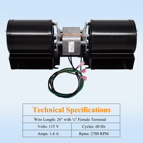 Criditpid Replacement 80P20003-R Convection Blower Fan for St Croix Afton Bay, Auburn, Hastings Pellet Stoves.