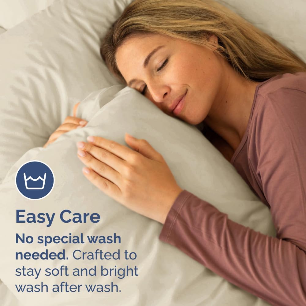 Skiennix Body Pillowcases Set of 2 | Soft 20x54 Long Pillow Covers for Comfortable Sleep - Breathable, Wrinkle-Free, Machine Washable (Wheat)