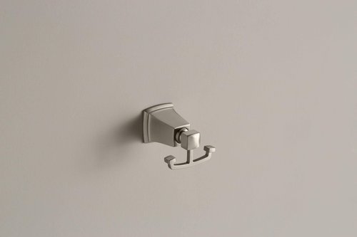 Moen Boardwalk Pivoting Double Post Toilet Paper Holder, Brushed Nickel, Y3208BN