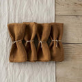MagicLinen 100% Linen Napkins - Reusable Kitchen Cloth Napkins for Everyday Use - Eco friendy Dinner Table Napkins Set of 4 - Cinnamon Color