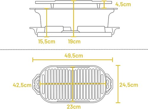 Lodge Cast Iron Grill - Sportsman's Pro Design for Perfect Outdoor Cooking | Durable & Versatile