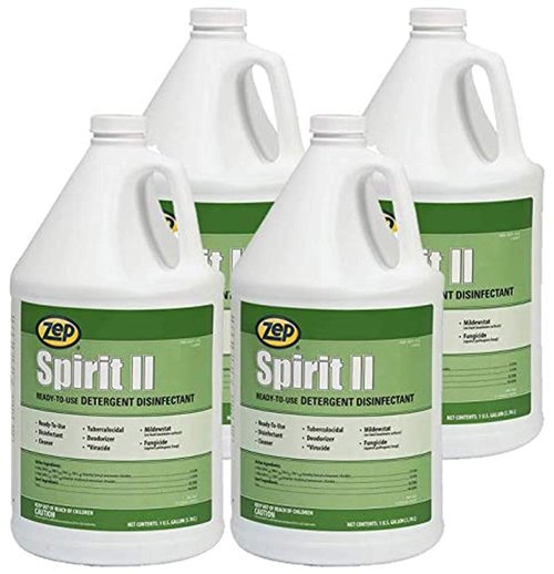 Zep, ZPE67923CT, Spirit II Detergent Disinfectant, 4 / Carton, Multi, 128 Fl Oz (Pack of 4)