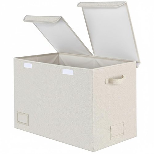 GRANNY SAYS Storage Chest with Lids, Foldable Storage Organizer with Handles, Multi-Purpose Large Storage Box for Home, Bedroom, Living Room, Laundry Room, Brown