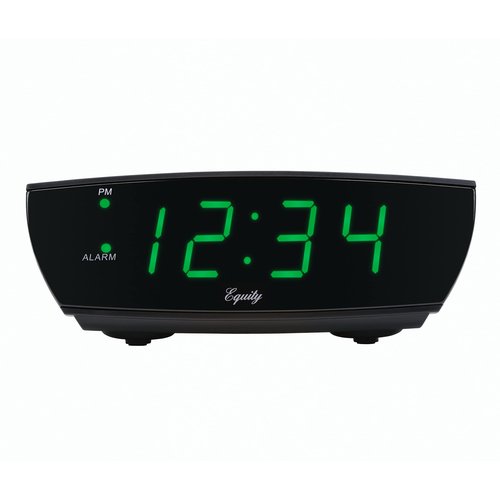 Equity 75902 Green LED 0.9 Inch Digital Alarm Clock