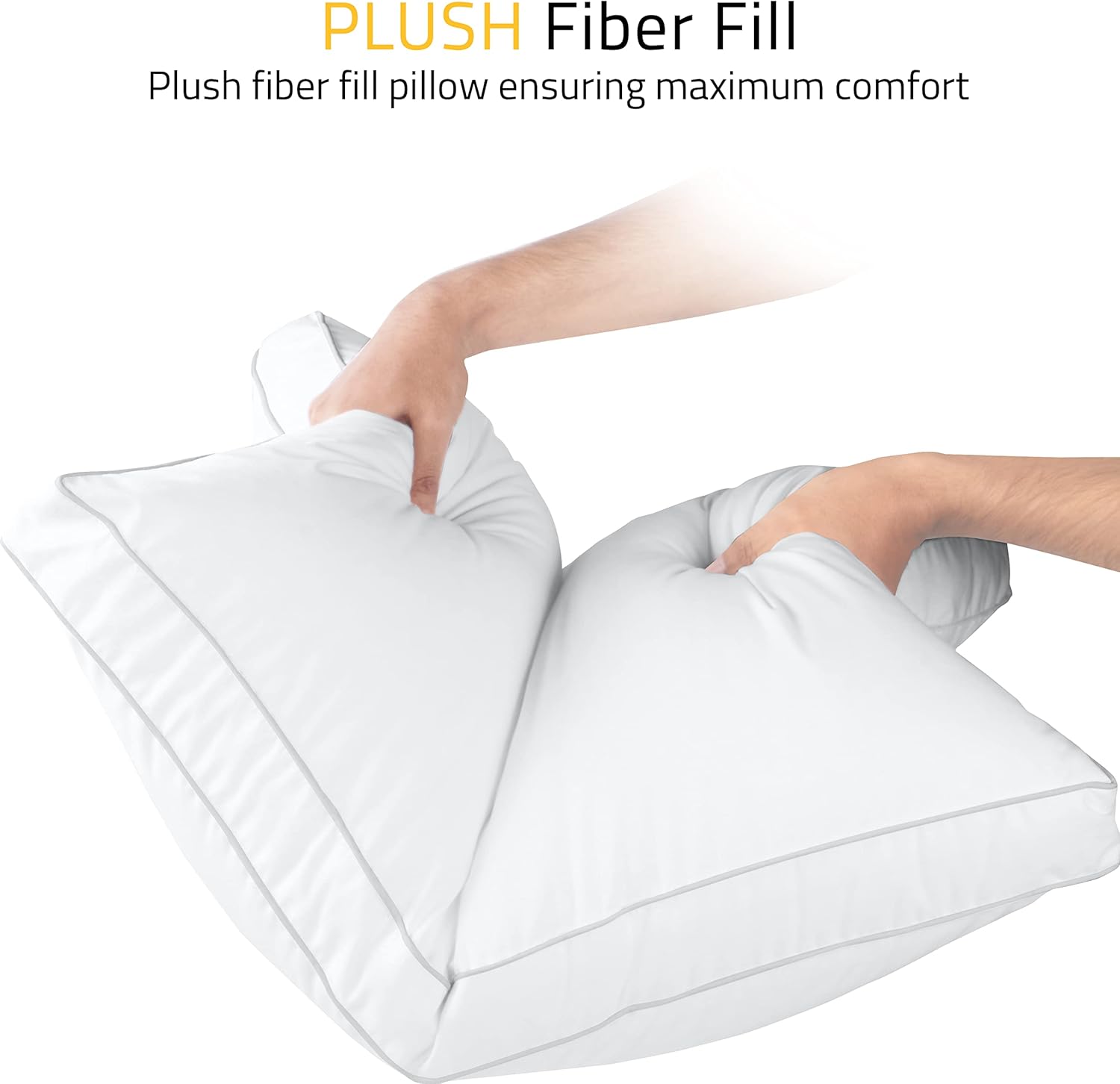 Utopia Bedding King Size Bed Pillows - Soft & Fluffy Down Alternative | Set of 2, Cooling Gusseted Design