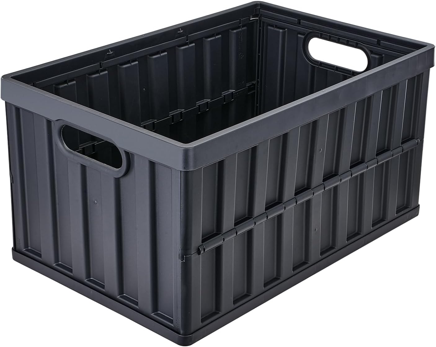 VEVOR 65L Collapsible Storage Bins - Stackable Utility Crates with Lids for Organizing Tools & More