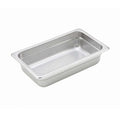 Winco 1/4 Size 2.5" Deep Metal Food Pan/Steam Table Pan, Anti-Jam, 22 Gauge