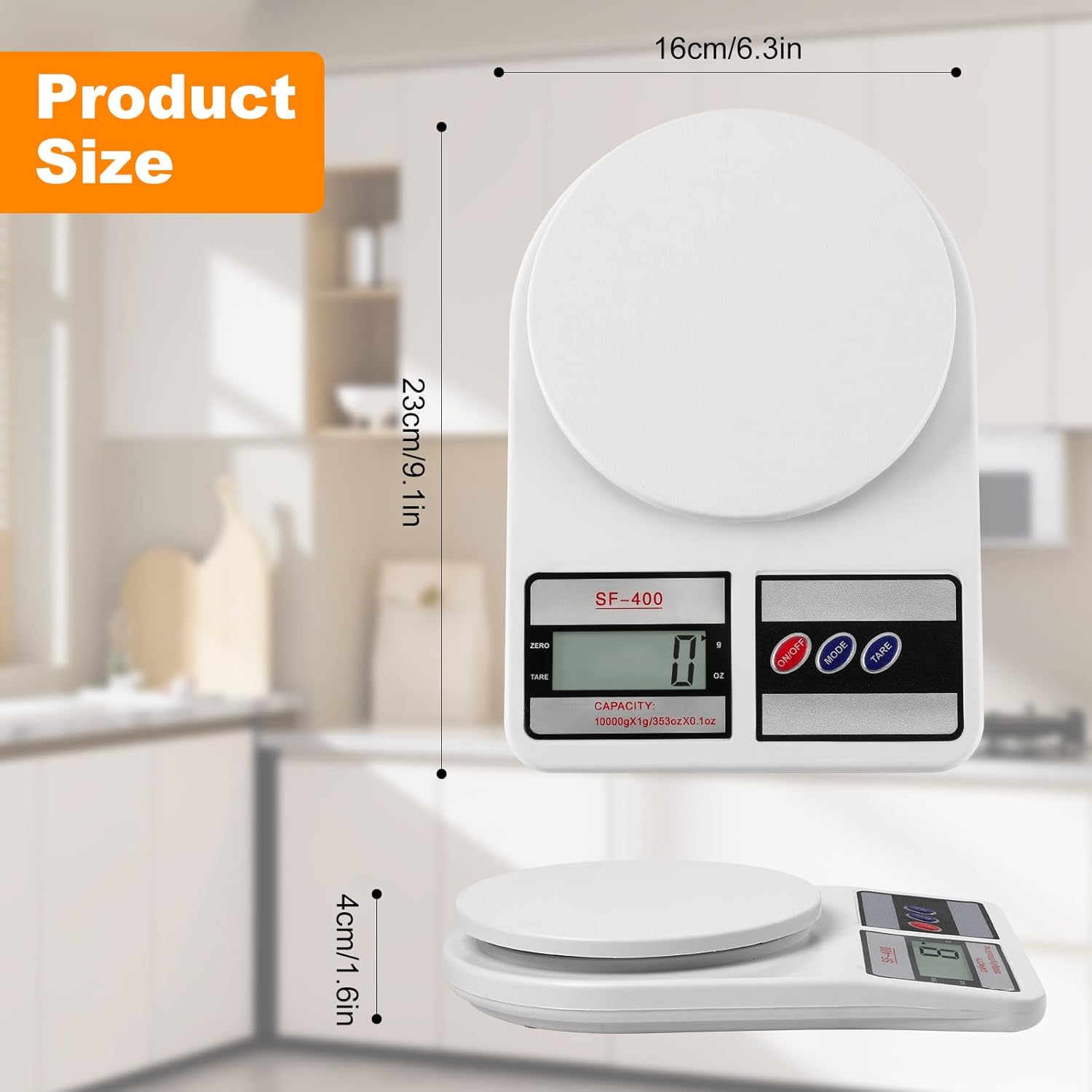 Partyreal Digital Kitchen Scale - Stainless Steel Food Scale with oz/g Units | Ideal for Meal Prep & Cooking