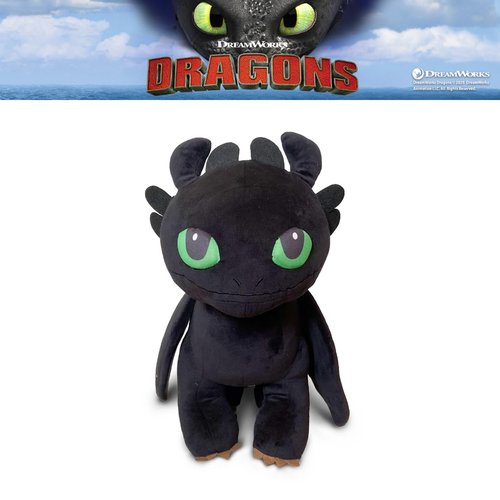 How to Train Your Dragon Toothless Super Soft Cozy Cuddle Pillow Buddy with Light Up Eyes for Comfort, (Officially Licensed Product) by Franco