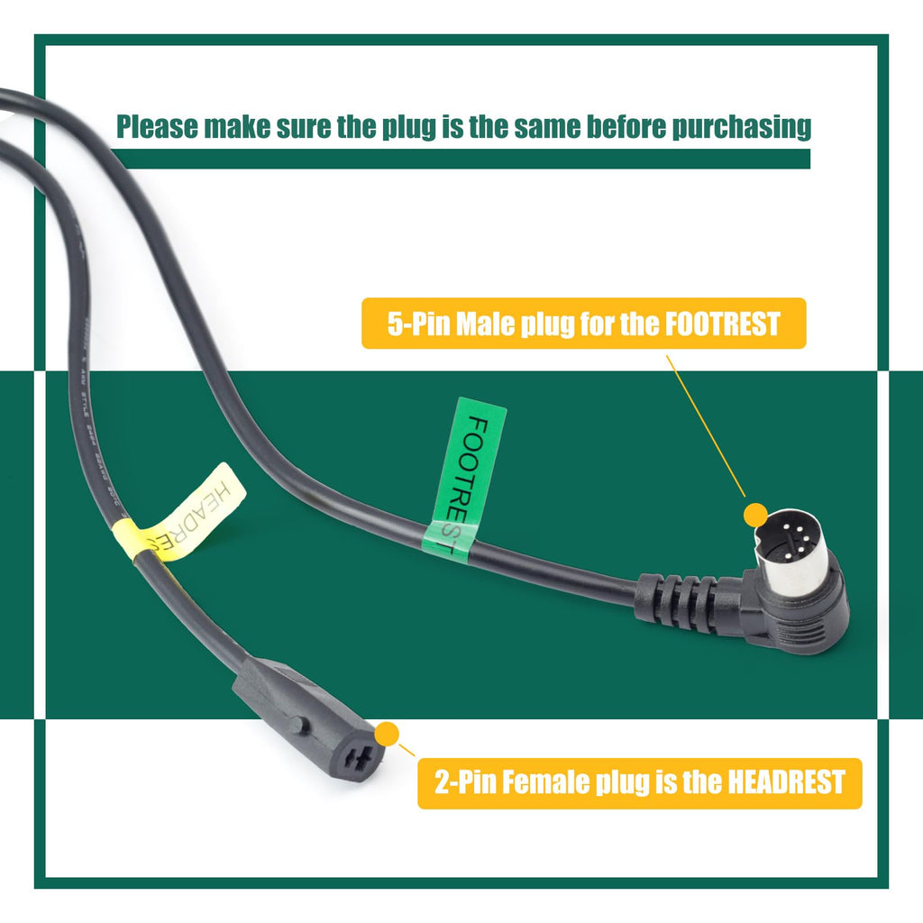 R22231010041 Controller with USB A C Ports Replacement for Dewert for Kaidi Lift Chair Motors Replace 23300047X000 DL-SK-091-D2-01, with 5 Function Key 5 Pin Male 2-Pin Female