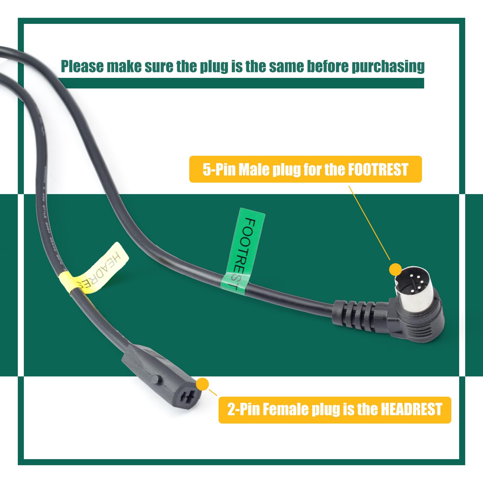 R22231010041 Controller with USB A C Ports Replacement for Dewert for Kaidi Lift Chair Motors Replace 23300047X000 DL-SK-091-D2-01, with 5 Function Key 5 Pin Male 2-Pin Female