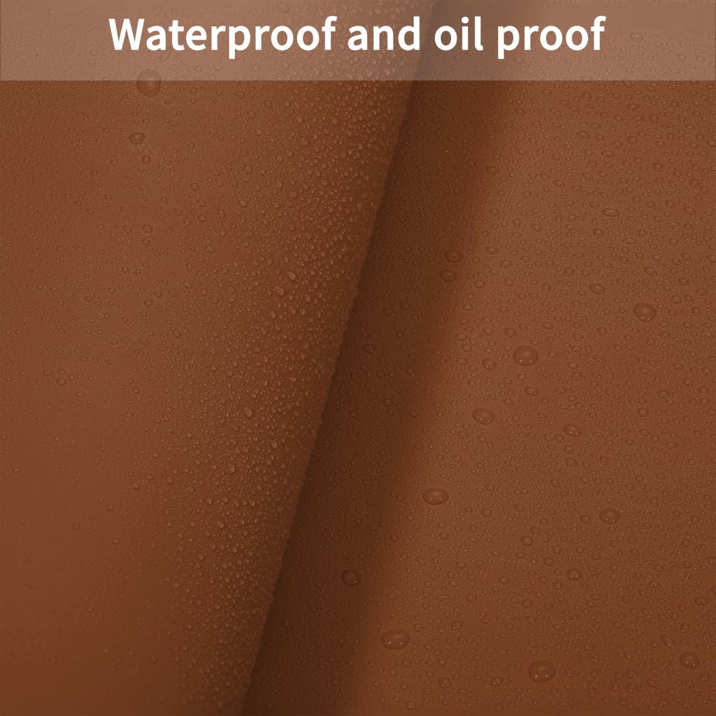 Zinkooat Small Round Table Cover - Can Be Used On Both Sides Waterproof and Easy to Clean Good Flatness Used for Coffee Table Dining Table(Brown+Gray Dia.24Inch)