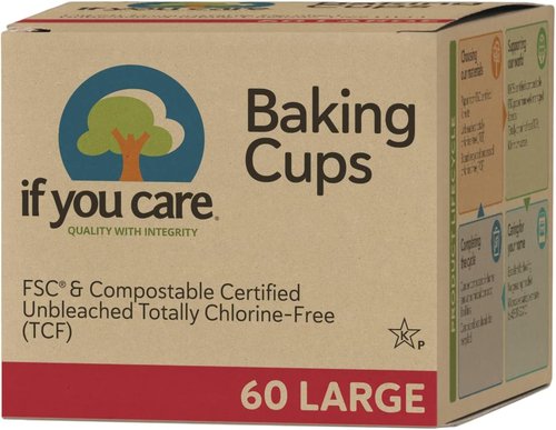 If You Care Unbleached Baking Cups - Large 60-Count | Eco-Friendly & Compostable