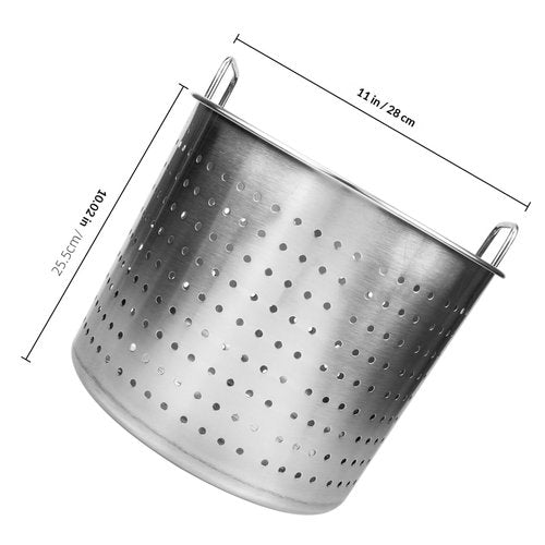 UPKOCH Large Stainless Steel Steamer Basket Stock Pot Insert, Seafood Boil Strainer for Crawfish Crab Shrimp, Metal Cooking Frying Steam Bucke