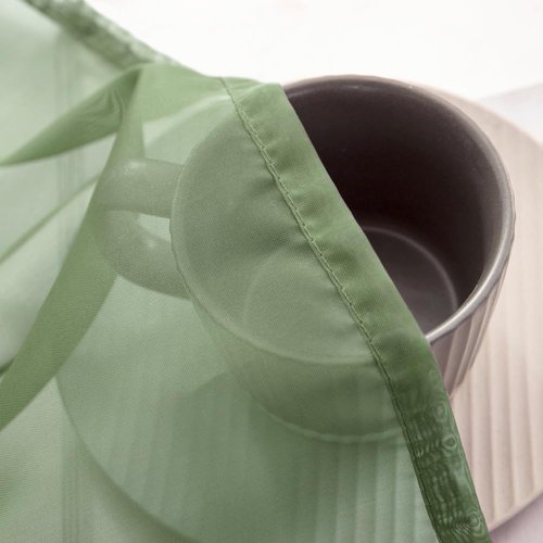 MIULEE Spring Window Valance Half Sheer Curtain Valance Rod Pocket Voile Drape Extra Wide for Kitchen Cafe Bathroom Small Window One Panel 60 x 18 Inch Sage Green