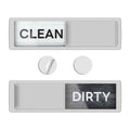 KitchenTour Dishwasher Magnet Clean Dirty Sign, Strong Magnet Clean Dirty Sign for Dishwasher, Farmhouse Wood Design Non-Scratch Dish Washer Indicator Kitchen Decor, Silver
