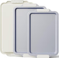BRONYPRO Non-Stick Ceramic Baking Sheet Set - 3 Heavy-Duty Cookie Sheets, PFOA & PTFE Free, Cream