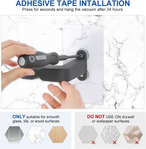 LANMU Wall Mount Holder for Shark IX141, IZ377H, IZ376H & V10-V15 Cordless Vacuums - Space-Saving Design