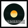 JCJMY Vinyl Record Frame - 12.5x12.5 with 10x10 Mat for Album Covers | Wall Hanging, Black Plexiglass