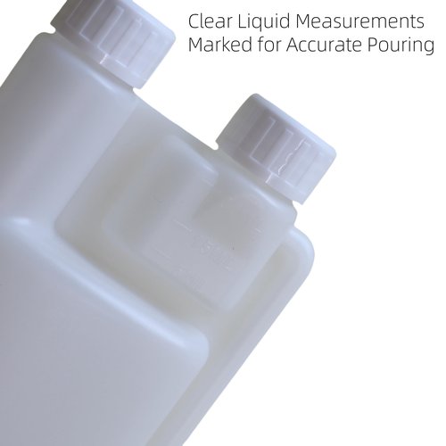 FAQQI 2 Pack Standard Squeeze Shot Bottle with 16oz Measuring Bottle and 1oz Flask Built-in | Plastic Flask with Shot Glasses built in and Flask Tumbler Shot Holder for Liquor, Travel, Outdoor