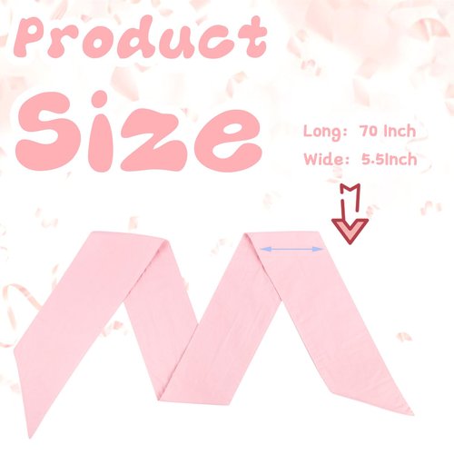 Man Fai Sky Newborn Swaddle Sash, Soft Cotton Bow Decorative Strap for Swaddles, Adorable Maternity Bow Sash, 70x5.5 Inch, Pink