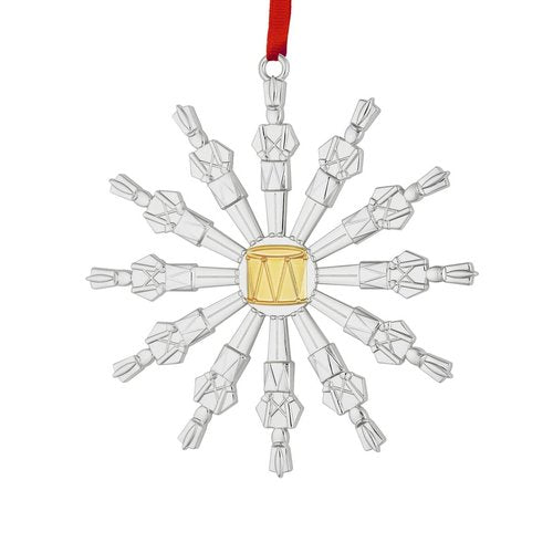 Nambe Twelve Days of Christmas Ornament – Twelve Drummers Drumming, Silver & Gold Plated Holiday Tree Decoration with Festive Musicians, Collectible Seasonal Keepsake for Christmas, Home Décor or Gift
