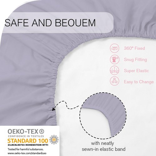 Little Grape Land Bassinet Sheets 4 Pack, 33" x 18" Fitted Bassinet Sheets Up to 4" Deep Pocket, Ultra Soft Baby Bassinet Fitted Sheets for Bassinet Mattress, Butterfly Bloom