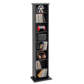 Prepac Narrow Cabinet Media, Slim Multimedia Storage Tower, Black
