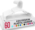 Utopia Home 60 Pack Kids Hangers - 11.5 Inch Plastic Baby Hangers for Closet - Childrens Hanger for Clothes & Infant Hanger for Closet (White)