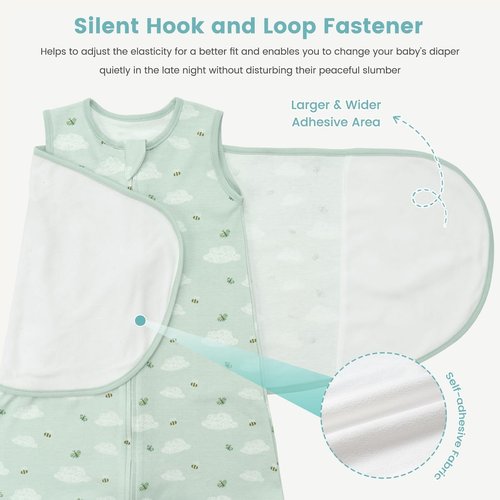 LILBESTIE Baby Swaddle Sleep Sack, 1.0 Tog New-Parent-Friendly Swaddle for Newborns & infant 0-6 Months Baby Wearable Blanket Reduce Startle Reflex, Newborn Boys Girls Registry Essentials