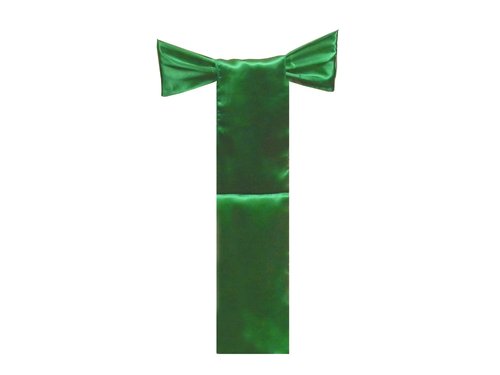 ELINA HOME Combo Pack 5 Satin Table Runner 12x108 inch & 25 Chair Bow Sash & 25 Plastic Rhinestone Napkin Rings Wedding Banquet Kitchen HomeDecor