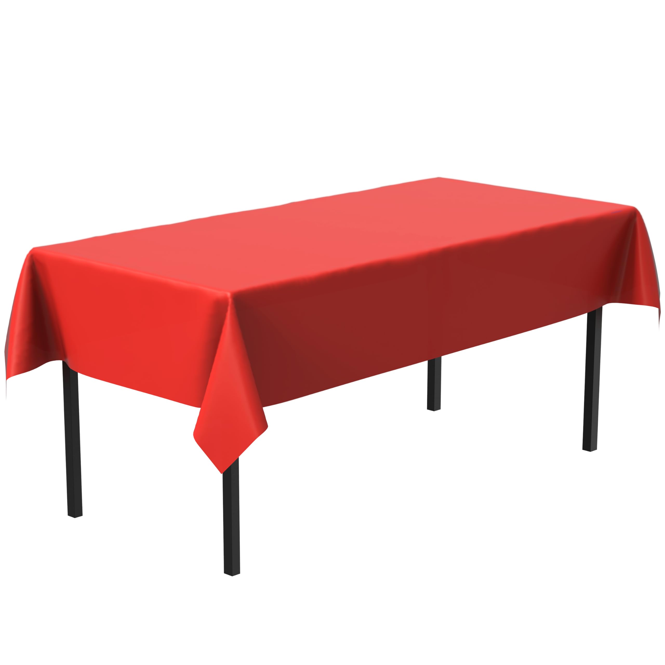 Table Cloth Roll Plastic - Red 40”x 300’ Feet, Disposable Tablecloth Rolls to Cover Table, Plastic Tablecloths for Covering Tables